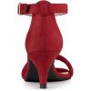 imageAllegra K Womens Kitten Heel Ankle Strap Sandals ShoesRed