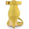 imageAllegra K Womens Kitten Heel Ankle Strap Sandals ShoesYellow