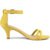 imageAllegra K Womens Kitten Heel Ankle Strap Sandals ShoesYellow