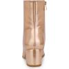 imageAllegra K Womens Metallic Boots Square Toe Chunky Heel Gogo Ankle BootsRose Gold