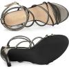 imageAllegra K Womens Open Toe Strappy Straps Stiletto Heel Gunmetal Sandals 7 M US