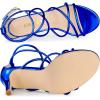 imageAllegra K Womens Open Toe Strappy Straps Stiletto Heel Royal Blue Sandals 9 M US