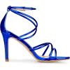 imageAllegra K Womens Open Toe Strappy Straps Stiletto Heel Royal Blue Sandals 9 M US