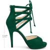imageAllegra K Womens Platform Gladiator Strappy Open Toe Stiletto High Heel SandalsEmerald Green