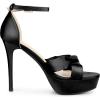 imageAllegra K Womens Platform Heels Twist Knot Stiletto Heel Satin Heel SandalsBlack