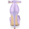 imageAllegra K Womens Platform Heels Twist Knot Stiletto Heel Satin Heel SandalsPurple