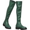 imageAllegra K Womens Platform Round Toe Lug Sole Chunky Low Heel Over Knee Thigh High BootsGreen