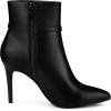 imageAllegra K Womens Pointed Toe Buckle Strap Stiletto Heels Ankle BootsBlack