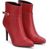 imageAllegra K Womens Pointed Toe Buckle Strap Stiletto Heels Ankle BootsRed