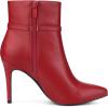 imageAllegra K Womens Pointed Toe Buckle Strap Stiletto Heels Ankle BootsRed