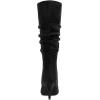 imageAllegra K Womens Pointed Toe Slouched Stiletto Heels Knee High BootsBlack