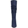 imageAllegra K Womens Pointed Toe Slouched Stiletto Heels Knee High BootsDark Blue