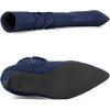 imageAllegra K Womens Pointed Toe Slouched Stiletto Heels Knee High BootsDark Blue