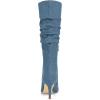 imageAllegra K Womens Pointed Toe Slouched Stiletto Heels Knee High BootsDenim Blue
