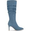 imageAllegra K Womens Pointed Toe Slouched Stiletto Heels Knee High BootsDenim Blue