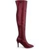 imageAllegra K Womens Pointed Toe Stiletto Heels Over The Knee High BootsBurgundy