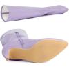 imageAllegra K Womens Pointed Toe Stiletto Heels Over The Knee High BootsPurple