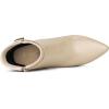 imageAllegra K Womens Pointy Toe Zipper Stiletto Heel Ankle BootsBeige