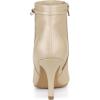 imageAllegra K Womens Pointy Toe Zipper Stiletto Heel Ankle BootsBeige