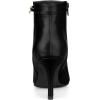 imageAllegra K Womens Pointy Toe Zipper Stiletto Heel Ankle BootsBlack