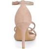 imageAllegra K Womens Rhinestone Ankle Strap Stiletto High Dust Pink Heels Sandals 6 M US