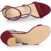 imageAllegra K Womens Rhinestone Open Toe Block Heels SandalsBurgundy