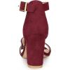 imageAllegra K Womens Rhinestone Open Toe Block Heels SandalsBurgundy
