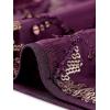 imageAllegra K Womens Sequin Shiny Glitter Crop Top Christmas Short Sleeves Sexy Party Tassel TShirtDeep Purple