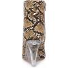 imageAllegra K Womens Snakeskin Printed Ankle Boots Pointed Toe Wedge Clear Heels BootsBrown Snake