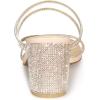imageAllegra K Womens Strappy Rhinestone Block Heel Slide SandalsBeige