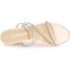 imageAllegra K Womens Strappy Rhinestone Block Heel Slide SandalsBeige