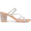 imageAllegra K Womens Strappy Rhinestone Block Heel Slide SandalsNude