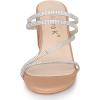 imageAllegra K Womens Strappy Rhinestone Block Heel Slide SandalsNude