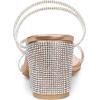 imageAllegra K Womens Strappy Rhinestone Block Heel Slide SandalsRose Gold
