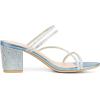 imageAllegra K Womens Strappy Rhinestone Block Heel Slide SandalsSky Blue