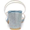 imageAllegra K Womens Strappy Rhinestone Block Heel Slide SandalsSky Blue