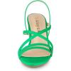 imageAllegra K Womens Strappy Slingback Chunky Heels Slide SandalsGrass Green