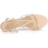 imageAllegra K Womens Strappy Slingback Kitten Heels SandalsBeige
