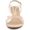 imageAllegra K Womens Strappy Slingback Kitten Heels SandalsBeige