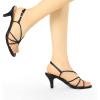 imageAllegra K Womens Strappy Slingback Kitten Heels SandalsBlack