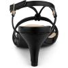 imageAllegra K Womens Strappy Slingback Kitten Heels SandalsBlack