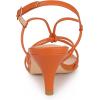 imageAllegra K Womens Strappy Slingback Kitten Heels SandalsOrange