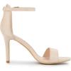 imageAllegra K Womens Suede Ankle Strap High Stiletto Heels Beige Sandals  75 M US