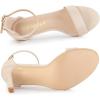imageAllegra K Womens Suede Ankle Strap High Stiletto Heels Beige Sandals  75 M US