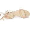 imageAllegra K Womens Tie Up Heels Strappy Chunky High Beige Heels Sandal 55 M US