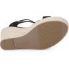 imageAllegra K Womens Wedge Sandal Platform Ankle Strap OpenToe Heel Buckle SandalsBlack