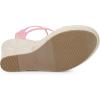 imageAllegra K Womens Wedge Sandal Platform Ankle Strap OpenToe Heel Buckle SandalsPink
