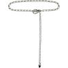 imageAllegra K Rhinestone Belt for Women Sparkle Chain Plus Size Waist Belt for Jeans Tunic DressesWhite Silver