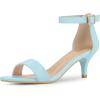imageAllegra K Womens Ankle Strap Kitten Heel SandalsSky Blue
