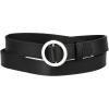 imageAllegra K Womens Belts O Ring Metal Buckle Plus Size Thin Nonporous Waist Belt for Jeans Dress 09 Inches WidthBlack